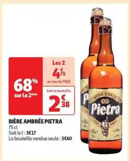Auchan Bière Ambrée Pietra offre