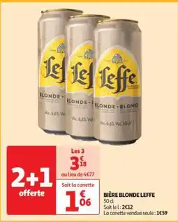 Auchan Bière Blonde Leffe offre