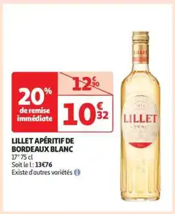 Auchan Lillet Apéritif De Bordeaux Blanc offre