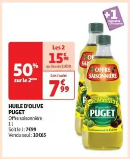 Auchan Huile D'olive Puget offre