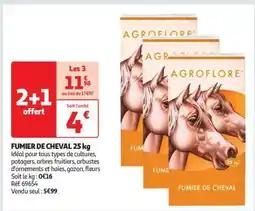 Auchan FUMIER DE CHEVAL 25 kg offre