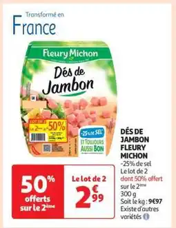 Auchan Des De Jambon Fleury Michon offre