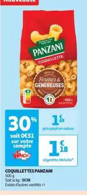 Auchan Coquillettes Panzani offre