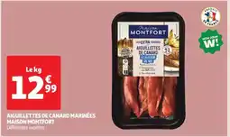 Auchan Aiguillettes De Canard Marinées Maison Montfort offre