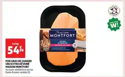 Auchan Foie Gras De Canard Cru Extra Déveiné Maison Montfort offre