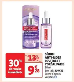 Auchan SÉRUM ANTI-RIDES REVITALIFT L'ORÉAL PARIS offre