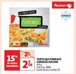 Auchan Tarte Aux Poireaux Surgelée Auchan offre