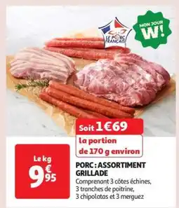Auchan PORC : ASSORTIMENT GRILLADE offre