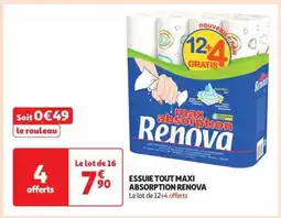 Auchan Essuie Tout Maxi Absorption Renova offre