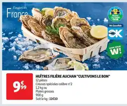 Auchan Huîtres Filière Auchan Cultivons Le Bon offre