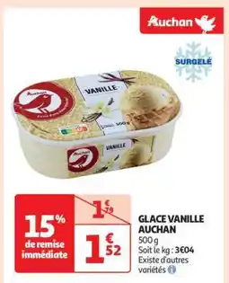 Auchan Glace Vanille Auchan offre