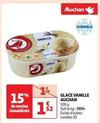 Auchan Glace Vanille Auchan offre