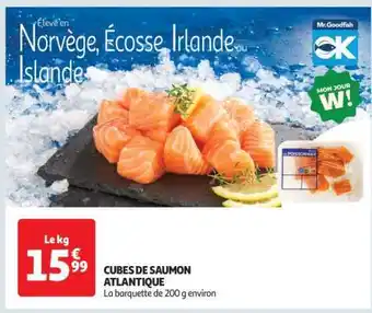 Auchan CUBES DE SAUMON ATLANTIQUE offre