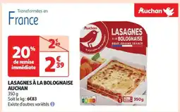 Auchan Lasagnes À La Bolognaise Auchan offre