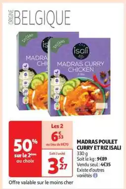 Auchan MADRAS POULET CURRY ET RIZ ISALI offre