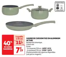 Auchan Gamme de cuisson fixe en aluminium actuel offre