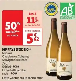 Auchan Igp pays d'oc bio offre