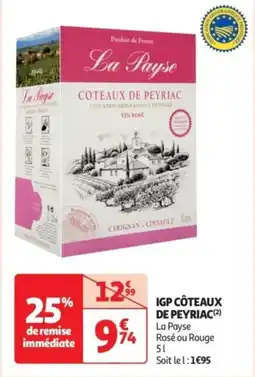 Auchan Igp côteaux de peyriac offre