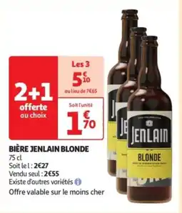 Auchan BiĂšre jenlain blonde offre