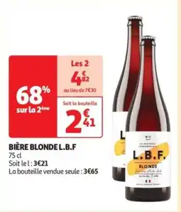 Auchan Bière blonde l.b.f offre