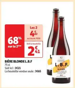 Auchan Bière Blonde L.b.f offre
