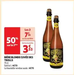 Auchan Bière Blonde Cuvée Des Trolls offre