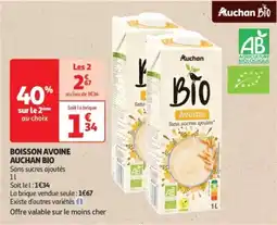 Auchan Boisson avoine auchan bio offre