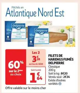 Auchan Filets De Harengs Fumés Delpierre offre