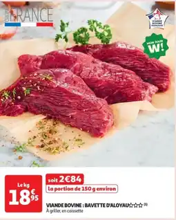Auchan Viande bovine bavette d'aloyau offre