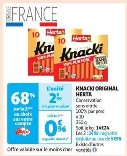 Auchan Knacki original herta offre