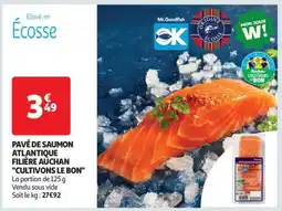 Auchan Pavé De Saumon Atlantique Filière Auchan Cultivons Le Bon offre