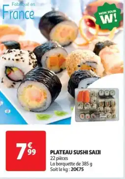 Auchan Plateau sushi saiji offre