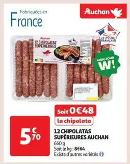 Auchan 12 Chipolatas Supérieures Auchan offre