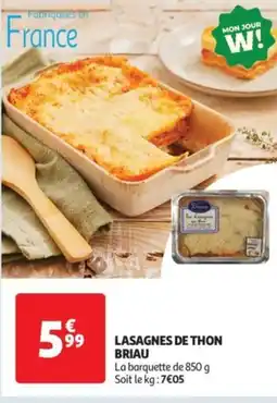 Auchan Lasagnes de thon briau offre
