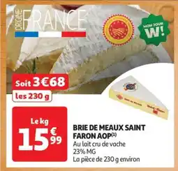 Auchan Brie De Meaux Saint Faron Aop offre