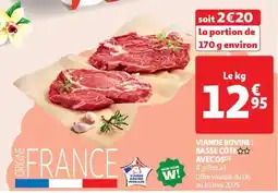 Auchan Viande Bovine : Basse Côte** Avec Os offre