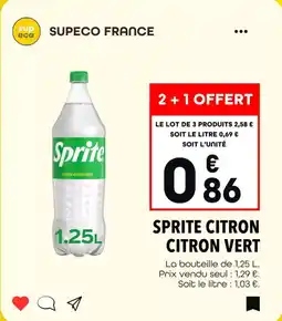 Supeco SPRITE Citron citron vert offre