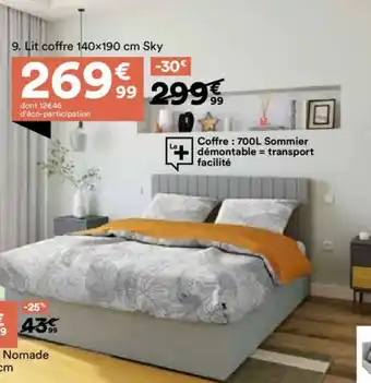 BUT Lit coffre sky offre