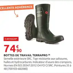 Rural Master DUNLOP Bottes de travail terrapro offre