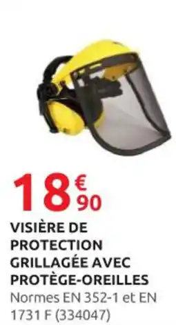 Rural Master Visière de protection grillagée avec protège-oreilles offre