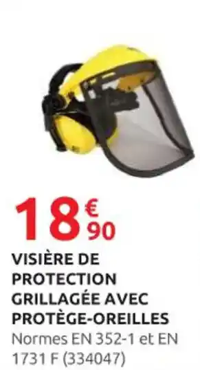 Rural Master Visière de protection grillagée avec protège-oreilles offre