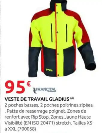 Rural Master FRANCITAL Veste de travail gladius offre