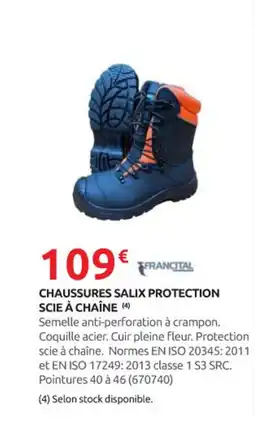 Rural Master FRANCITAL Chaussures salix protection scie à chaîne offre