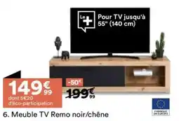 BUT Meuble tv remo noir chêne offre