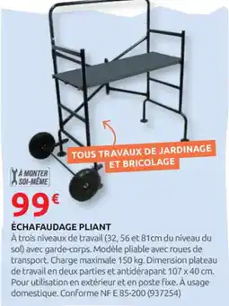 Rural Master Échafaudage pliant offre