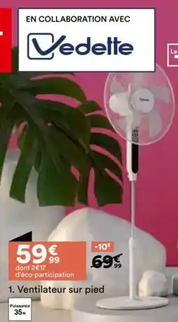 BUT Ventilateur sur pied vedette fs40-19prd offre