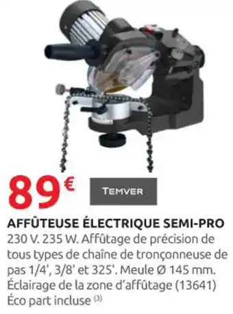 Rural Master TEMVER Affûteuse électrique semi-pro offre