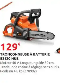Rural Master Tronçonneuse à batterie e212c nue offre