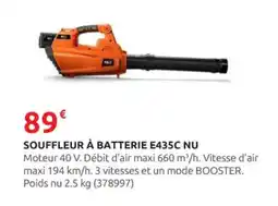 Rural Master Souffleur Ă batterie e435c nu offre
