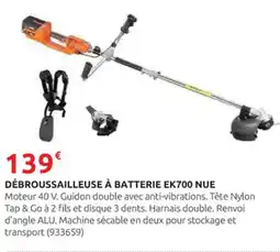 Rural Master Débroussailleuse à batterie ek700 nue offre